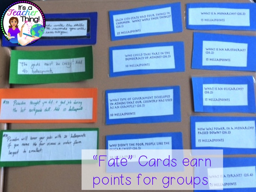 For a great end-of-the-year activity, add any information you want the class to review and assign points to each card.