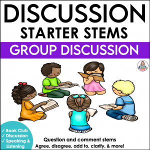 Using discussion starters helps students ask specific types of questions depending on where they are in the discussion.