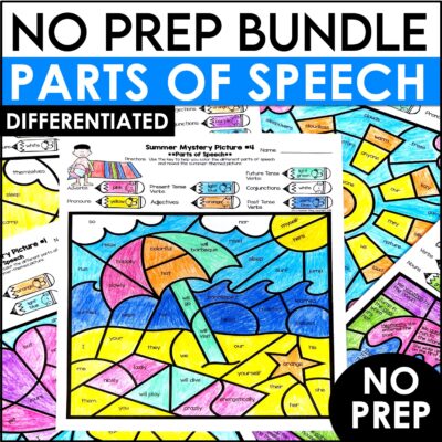 Always have an activity on hand for early finishers. These grammar coloring pages are no prep and perfect for grades 5 and up.