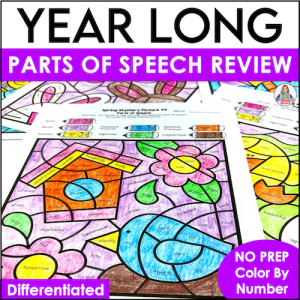 Parts of speech coloring pages are a great way to teach and review grammar.