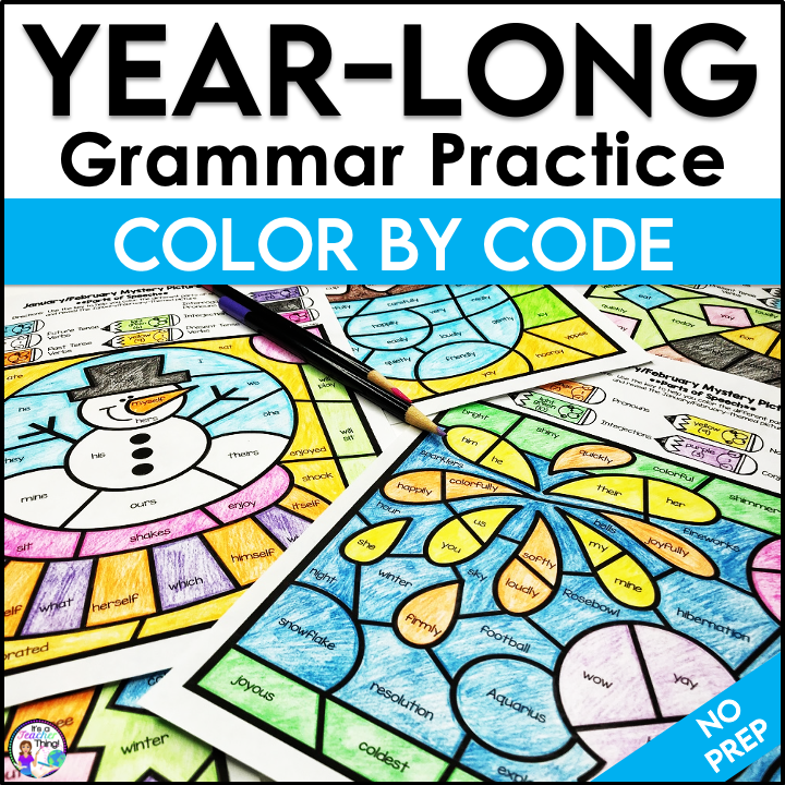 Color by Code grammar is a great way to reinforce your grammar lessons. 