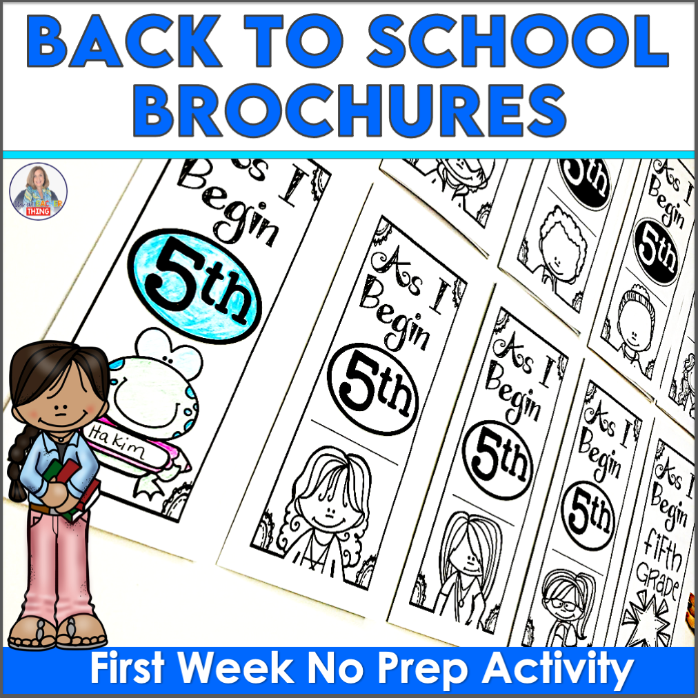 These back to school brochures offer a fun activity for your students during those first few days back at school.