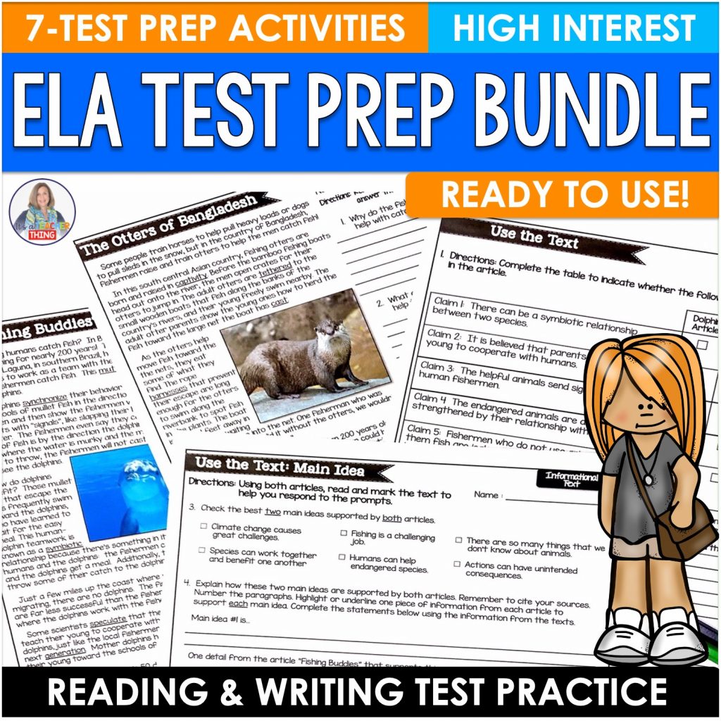 ELA test prep bundle that includes 6 engaging units.