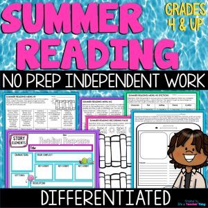 Learn 13 summer reading activities that will prevent the summer slide and help motivate students to read independently. Great for summer school or at-home reading.